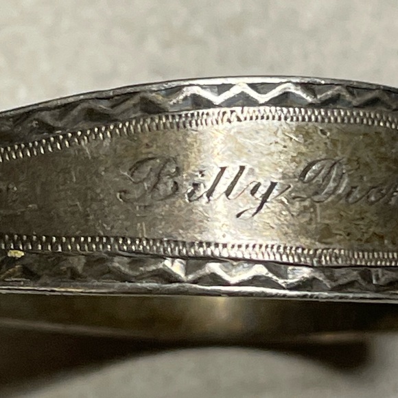 1922 Wallet & Wheeler Sterling Toddler Spoon Engraved “Billy Dick”. - Picture 3 of 8